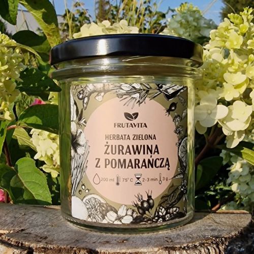 Herbata zielona Żurawina z Pomarańczą 70 g frutavita