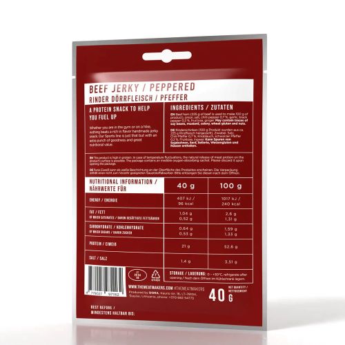 Suszona wołowina - beef jerky sport peppered 40 g