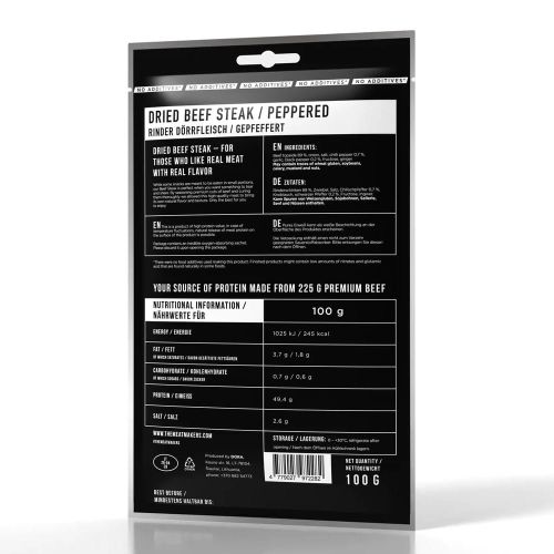 Suszona wołowina - Beef Steak Peppered 100 g