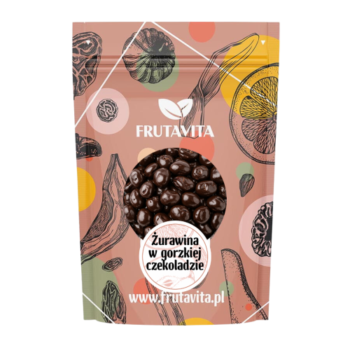 Żurawina w gorzkiej czekoladzie opakowanie 250 g frutavita.png