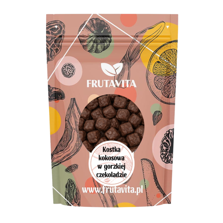 Kostka kokosowa w gorzkiej czekoladzie opakowanie.png