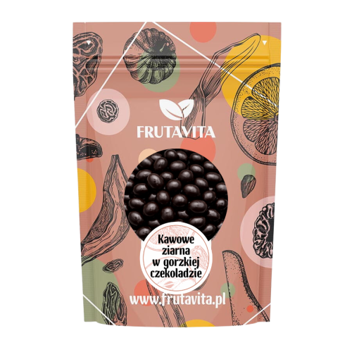 Kawowe ziarna w gorzkiej czekoladzie opakowanie.png