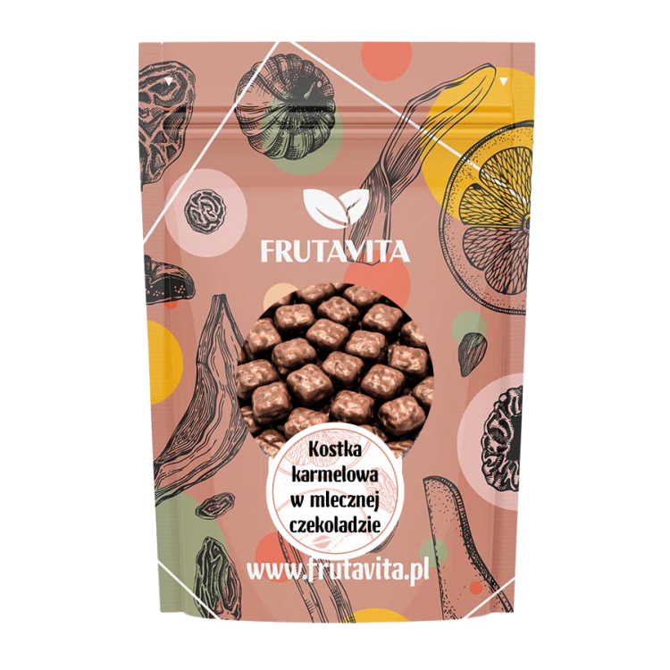 Kostka karmelowa w mlecznej czekoladzie opakowanie.png