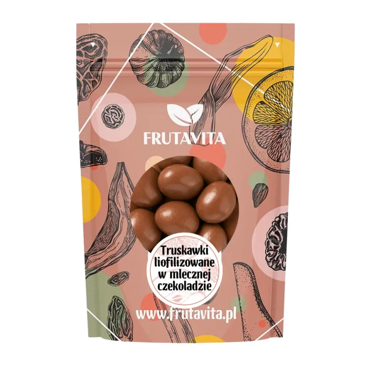 Truskawki liofilizowane w mlecznej czekoladzie 150 g