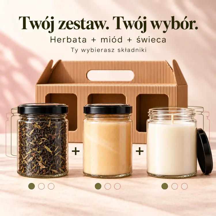 Herbata, miód i świeca w zestawie.png